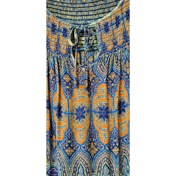 Lucky Brand Womens Shirred Bodice Blouse Size Medium - Picture 3 of 4